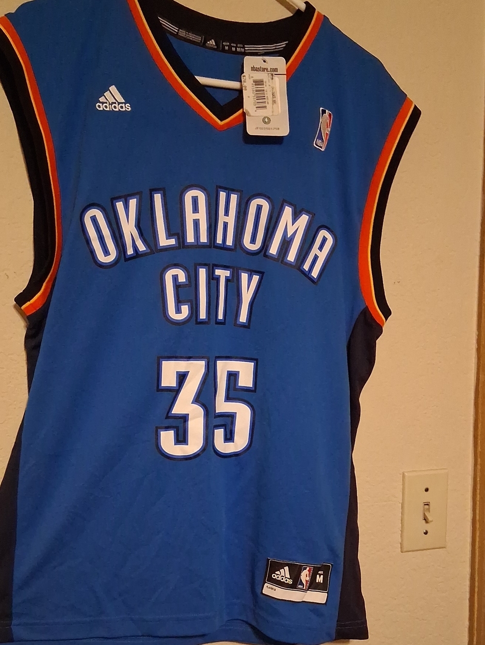 BNWT MENS ADIDAS OKC THUNDER #35 DURANT Basketball Jersey SIZE MEDIUM